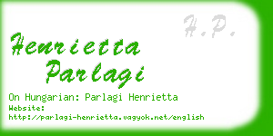 henrietta parlagi business card